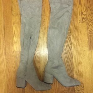 Public Desire gray thigh high boots